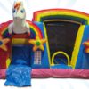 Jumpy Happy Splash – Einhorn – Hüpfburg mit Rutsche und optionalem Wasserbecken